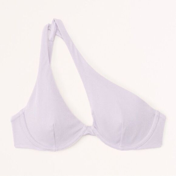 NWT Abercrombie & Fitch Purple Shimmer Asymmetrical String Bikini- Size Medium - Picture 3 of 12